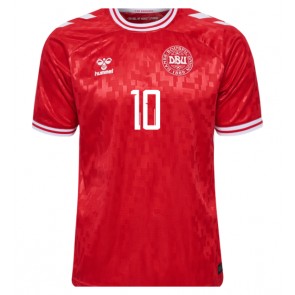 Danmark Christian Eriksen #10 Hjemmebanetrøje EM 2024 Kortærmet